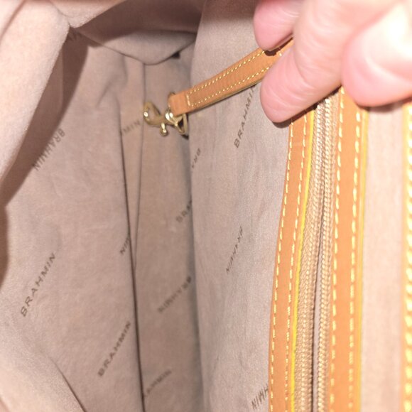 Brahmin Phoebe Citron Woven Leather Bag - Picture 10 of 15